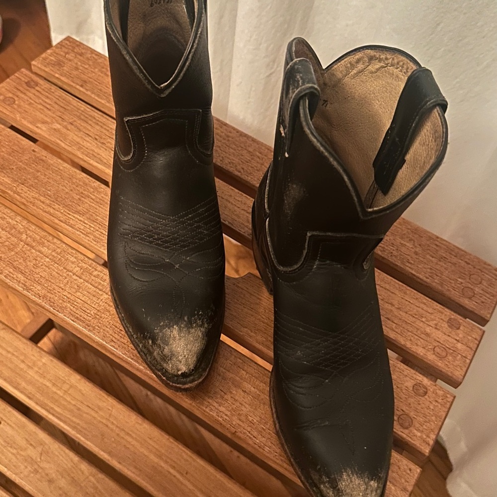 Frye Black Western Cowgirl Boots